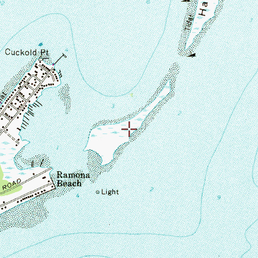 Topographic Map of Pleasure Island, MD