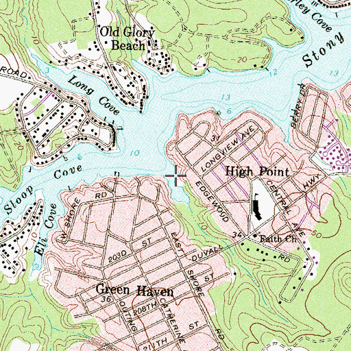 Topographic Map of Joy Harbor, MD