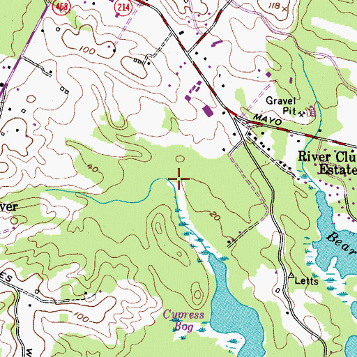 Topographic Map of Camp Run, MD