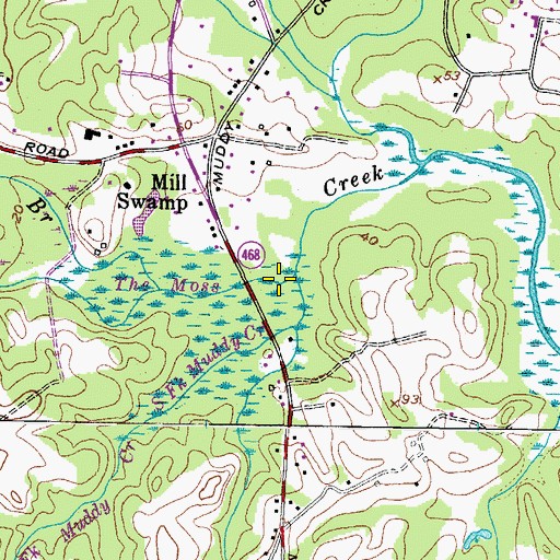 Topographic Map of Red House Branch, MD
