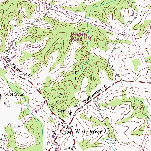 Topographic Map of Church Run, MD