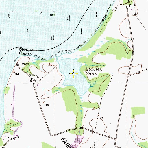 Topographic Map of Stavley Pond, MD