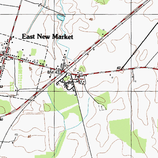 Topographic Map of Mount Zion School (historical), MD