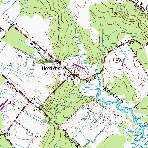 Topographic Map of Boxiron, MD