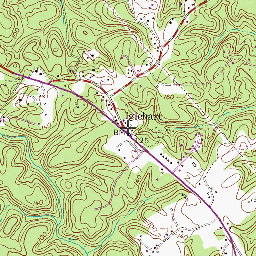 Topographic Map of Iglehart, MD