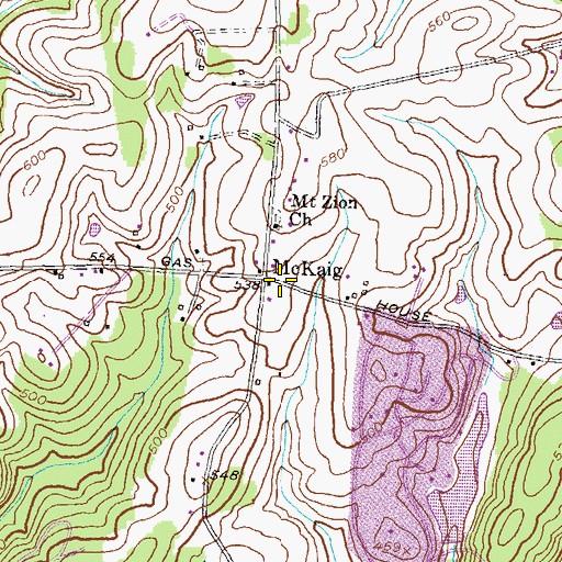 Topographic Map of McKaig, MD