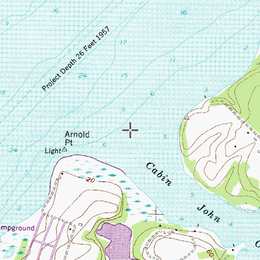 Topographic Map of Cabin John Creek, MD