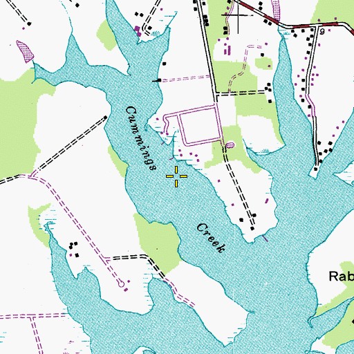Topographic Map of Cummings Creek, MD