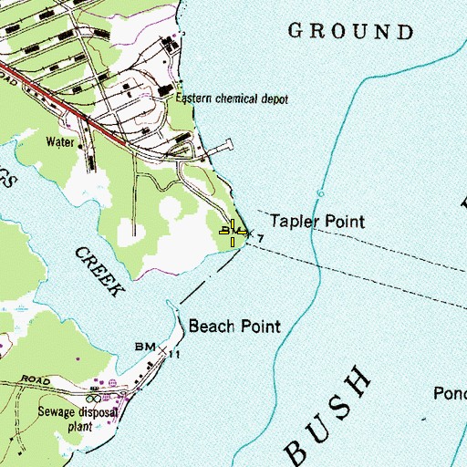 Topographic Map of Tapler Point, MD