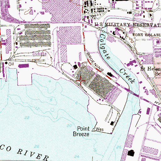 Topographic Map of Seagirt Marine Terminal, MD