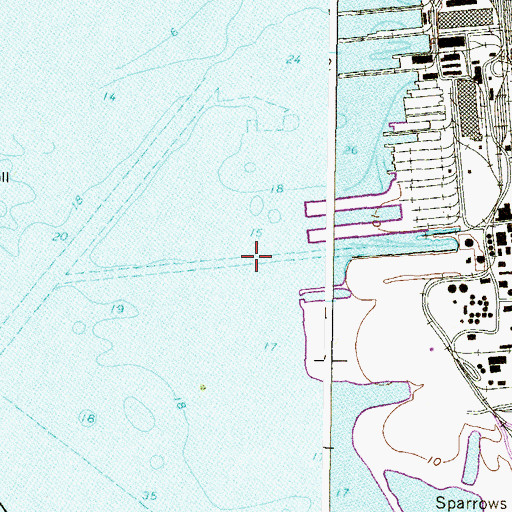 Topographic Map of Coal Pier Channel, MD