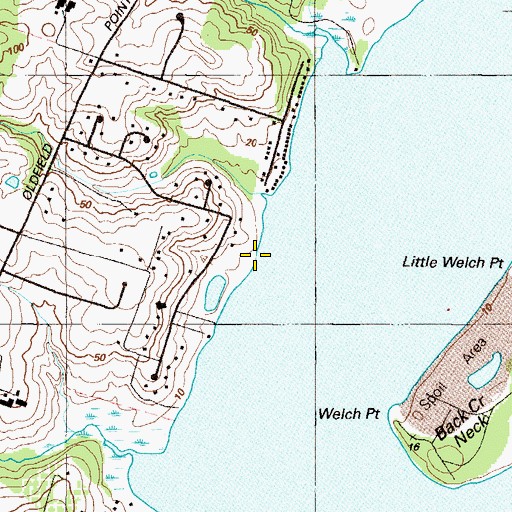 Topographic Map of Aldridges Fishery, MD