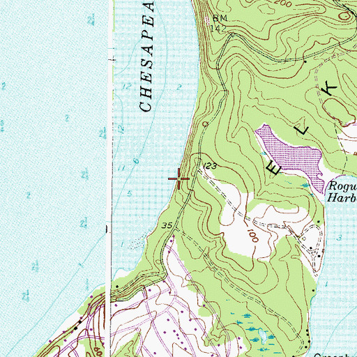 Topographic Map of Beaver Dam Fishery, MD