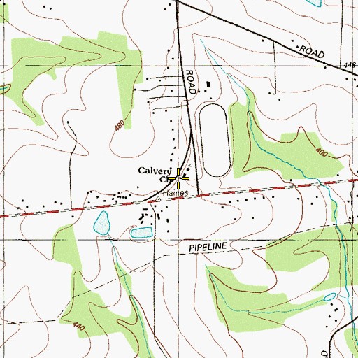 Topographic Map of Calvary Missionary Baptist Church, MD
