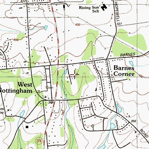 Topographic Map of Curtis Acres, MD