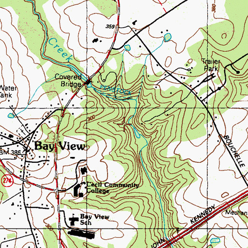 Topographic Map of Gilpins Falls, MD