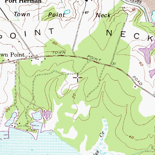 Topographic Map of Green Briar, MD