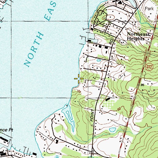 Topographic Map of King and Chappells Fishery, MD