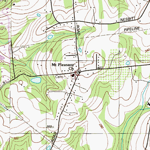 Topographic Map of Loves Run School (historical), MD