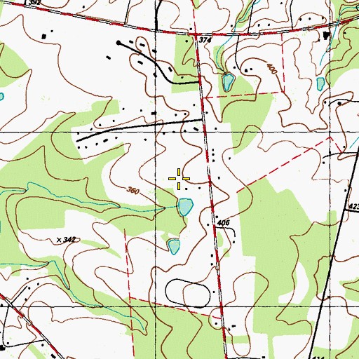 Topographic Map of Middlecroft, MD