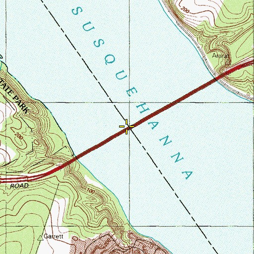 Topographic Map of Millard E Tydings Memorial Bridge, MD