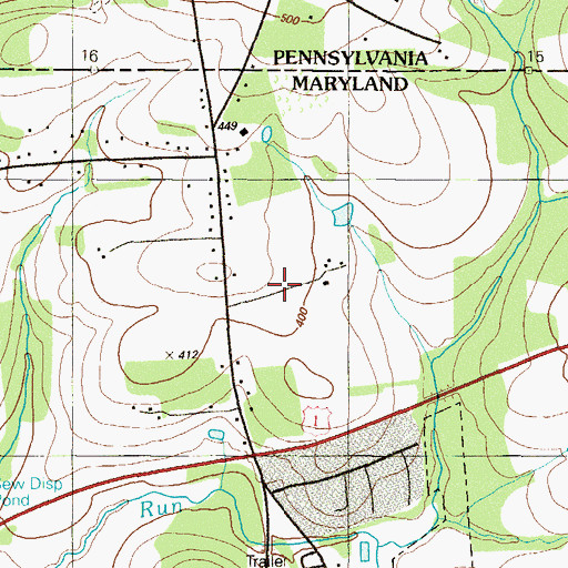 Topographic Map of Nottingham Fields, MD