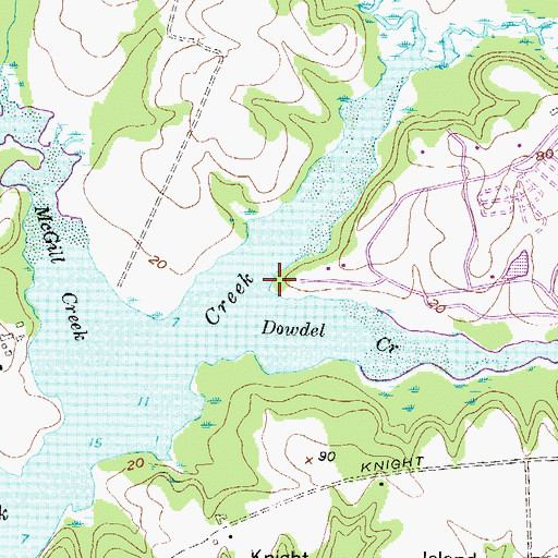 Topographic Map of Queens Point, MD