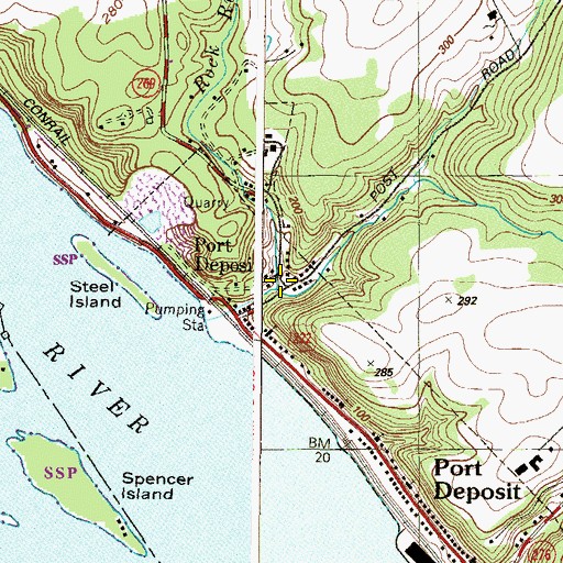 Topographic Map of Rock Run, MD