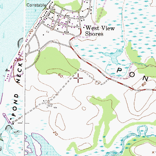 Topographic Map of Sunset Point, MD