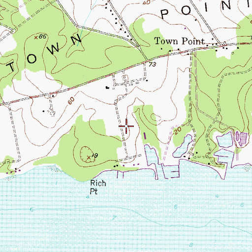 Topographic Map of Two Rivers, MD