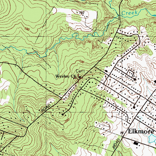 Topographic Map of Wesley School (historical), MD