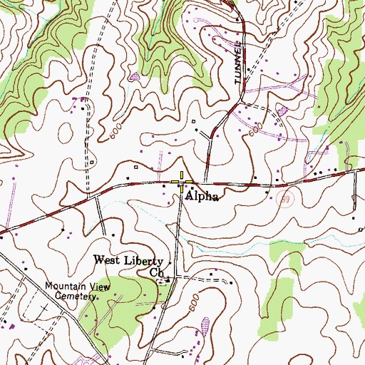 Topographic Map of Alpha, MD