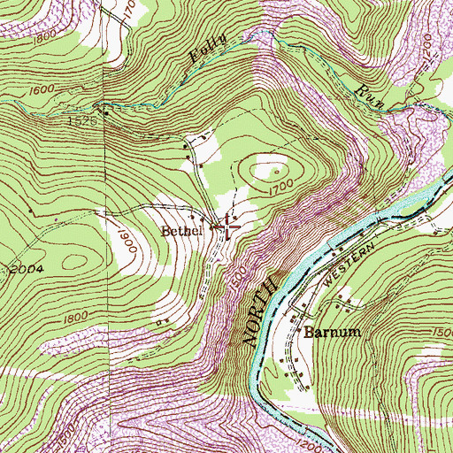 Topographic Map of Bethel, MD