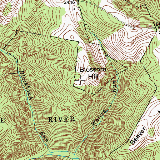 Topographic Map of Blossom Hill, MD