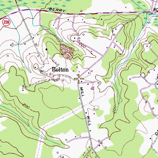 Topographic Map of Bolton, MD