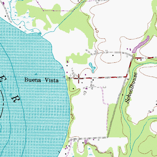 Topographic Map of Buena Vista, MD