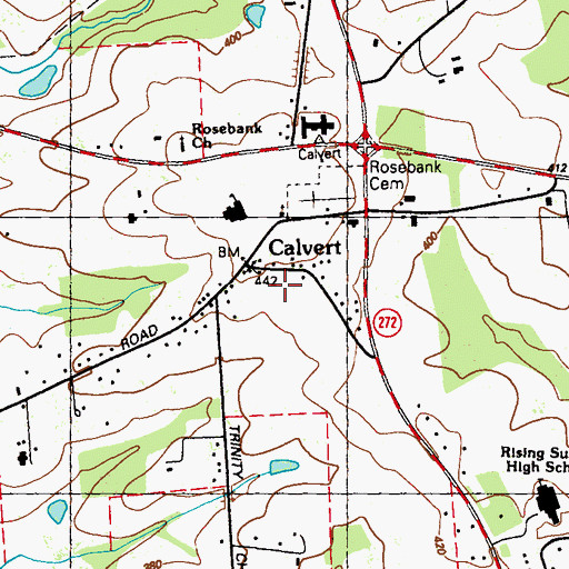 Topographic Map of Calvert, MD