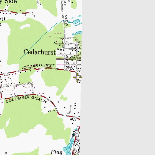 Topographic Map of Cedarhurst, MD