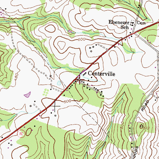 Topographic Map of Centerville, MD