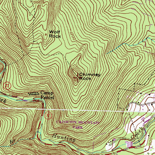 Topographic Map of Chimney Rock, MD