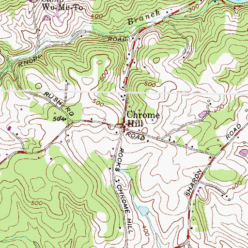 Topographic Map of Chrome Hill, MD