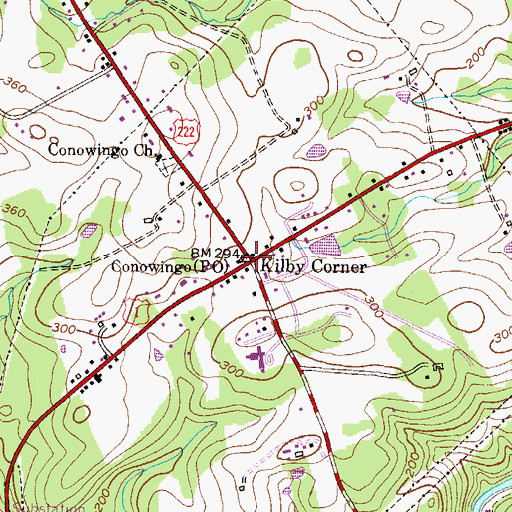 Topographic Map of Conowingo, MD