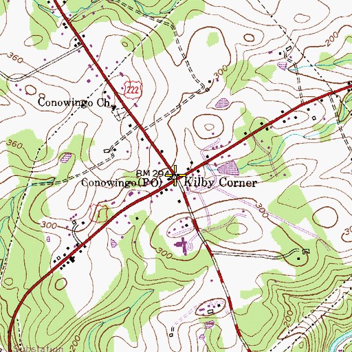 Topographic Map of Conowingo, MD