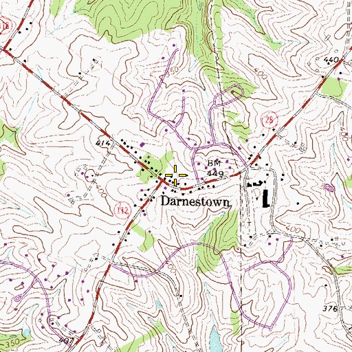 Topographic Map of Darnestown, MD