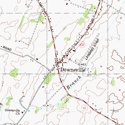 Topographic Map of Downsville, MD