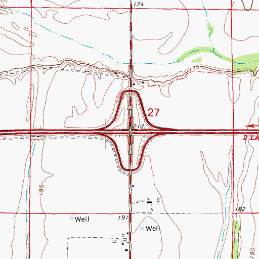 Topographic Map of Interchange 202, AR