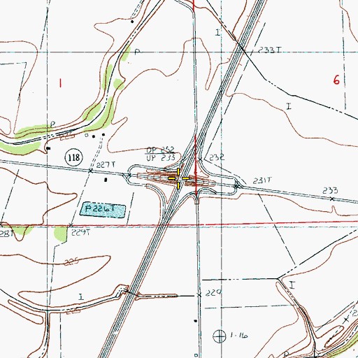 Topographic Map of Interchange 34, AR