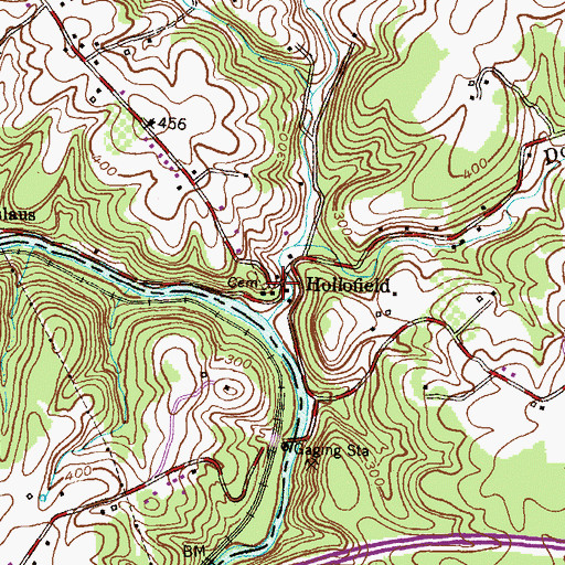 Topographic Map of Hollofield, MD