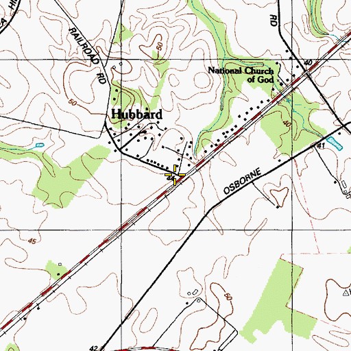 Topographic Map of Hubbard, MD