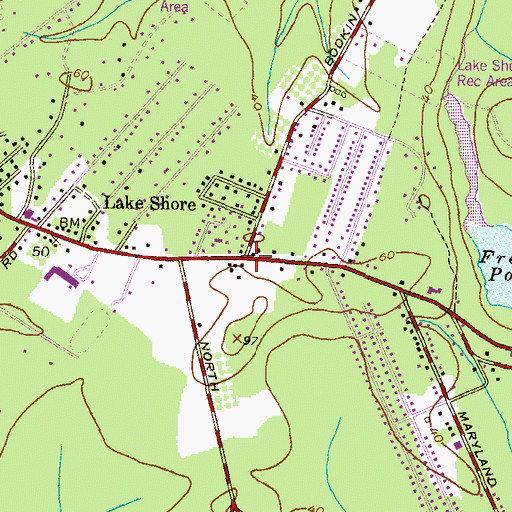 Topographic Map of Lake Shore, MD